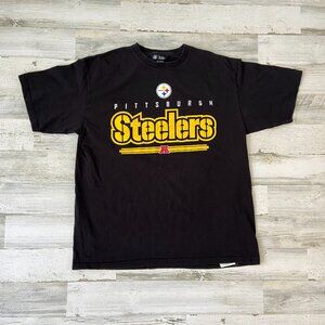 ♦️4/$25 NFL Pittsburgh Steelers Men's Size XL T-Shirt Black Cotton Tee